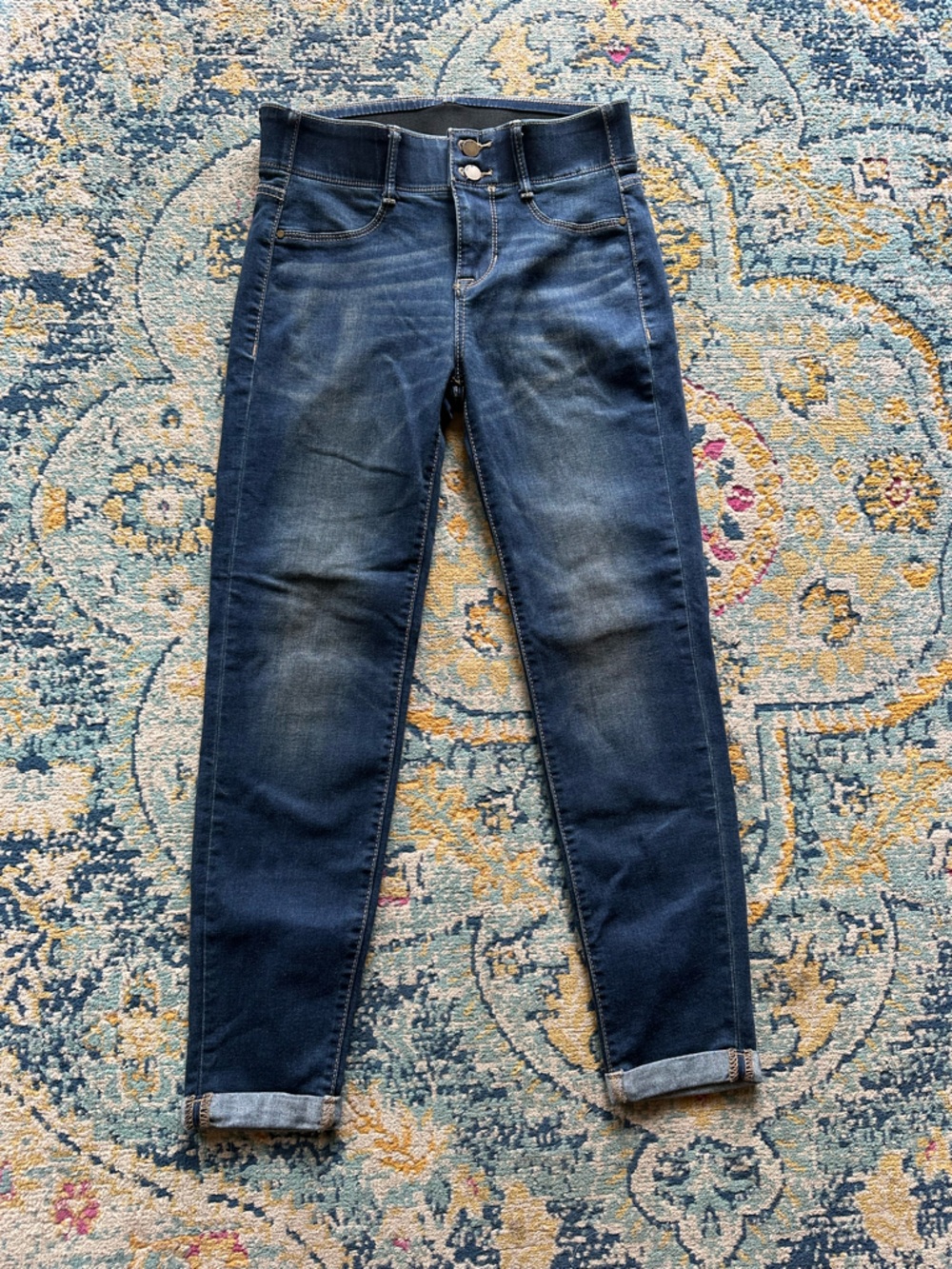 High-Rise Women's Slim Fit Jeans in Dark Blue